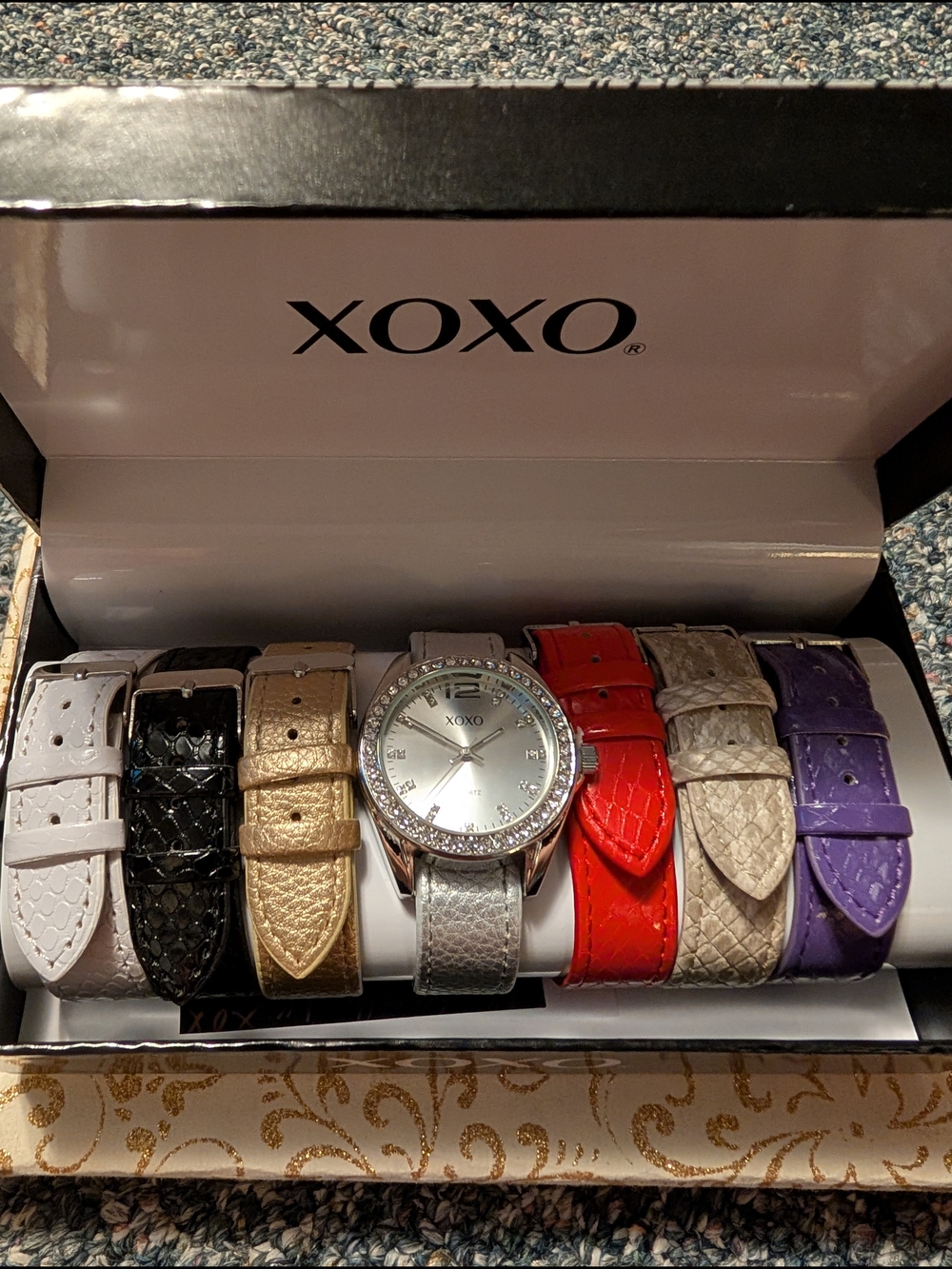 XOXO Women's Interchangeable Strap Watch Set - Multi-Color